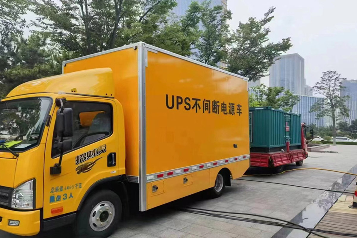 龙口发电机租赁施工现场