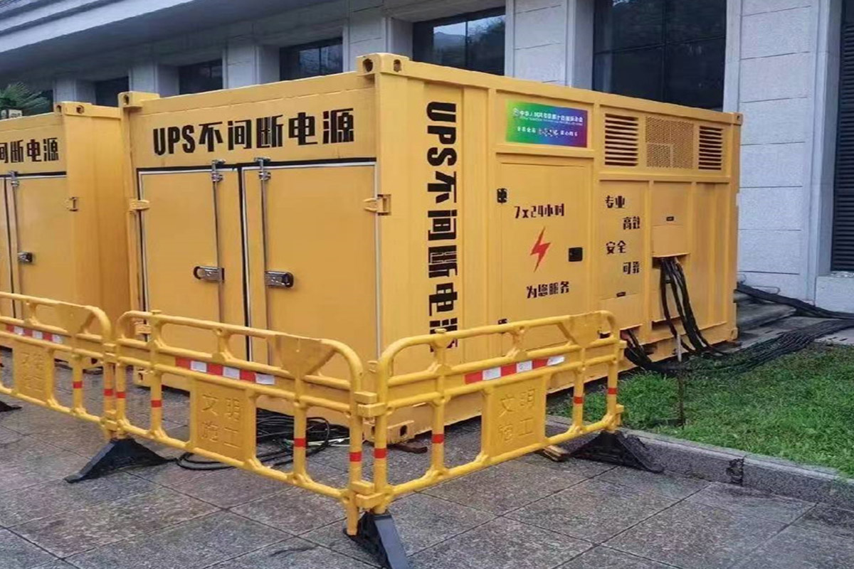 龙口发电机租赁施工现场