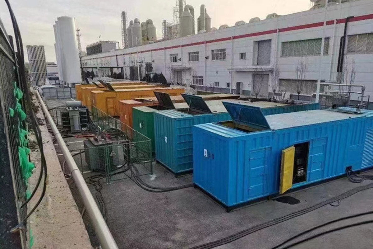 龙口发电机租赁施工现场